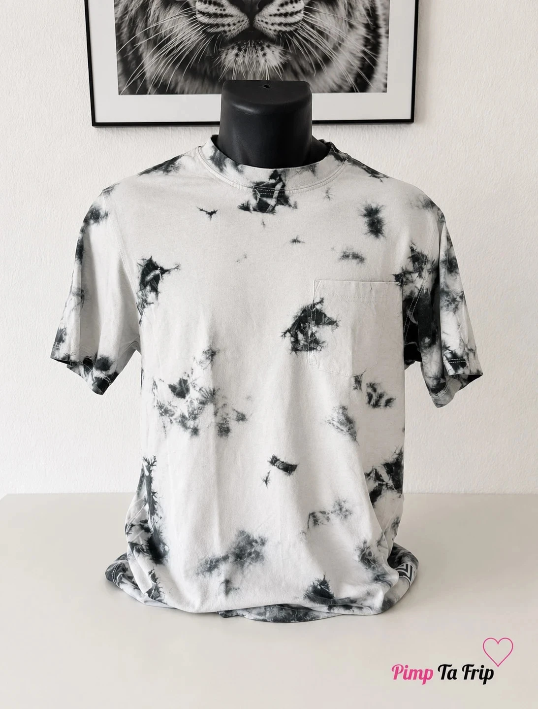 T-shirt Umbro Style Streetwear Vintage – Taille XS – Tie-Dye Gris & Noir